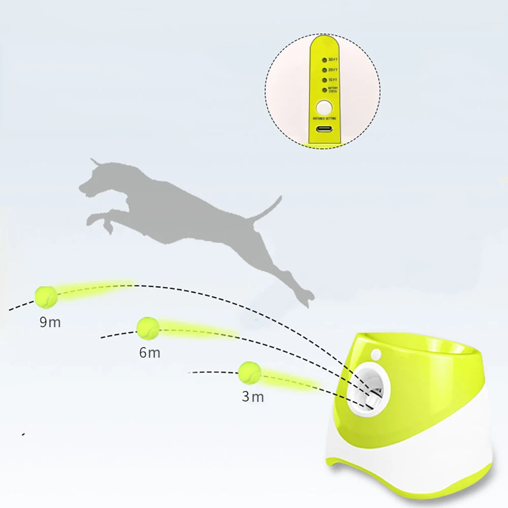 LANZADOR AUTOMATICO DE PELOTAS PARA MASCOTAS