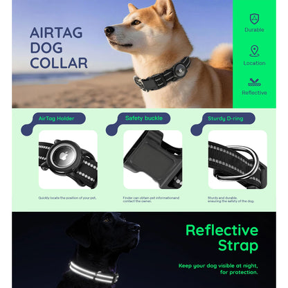 COLLAR PARA PERROS CON SOPORTE PARA LOCALIZADOR