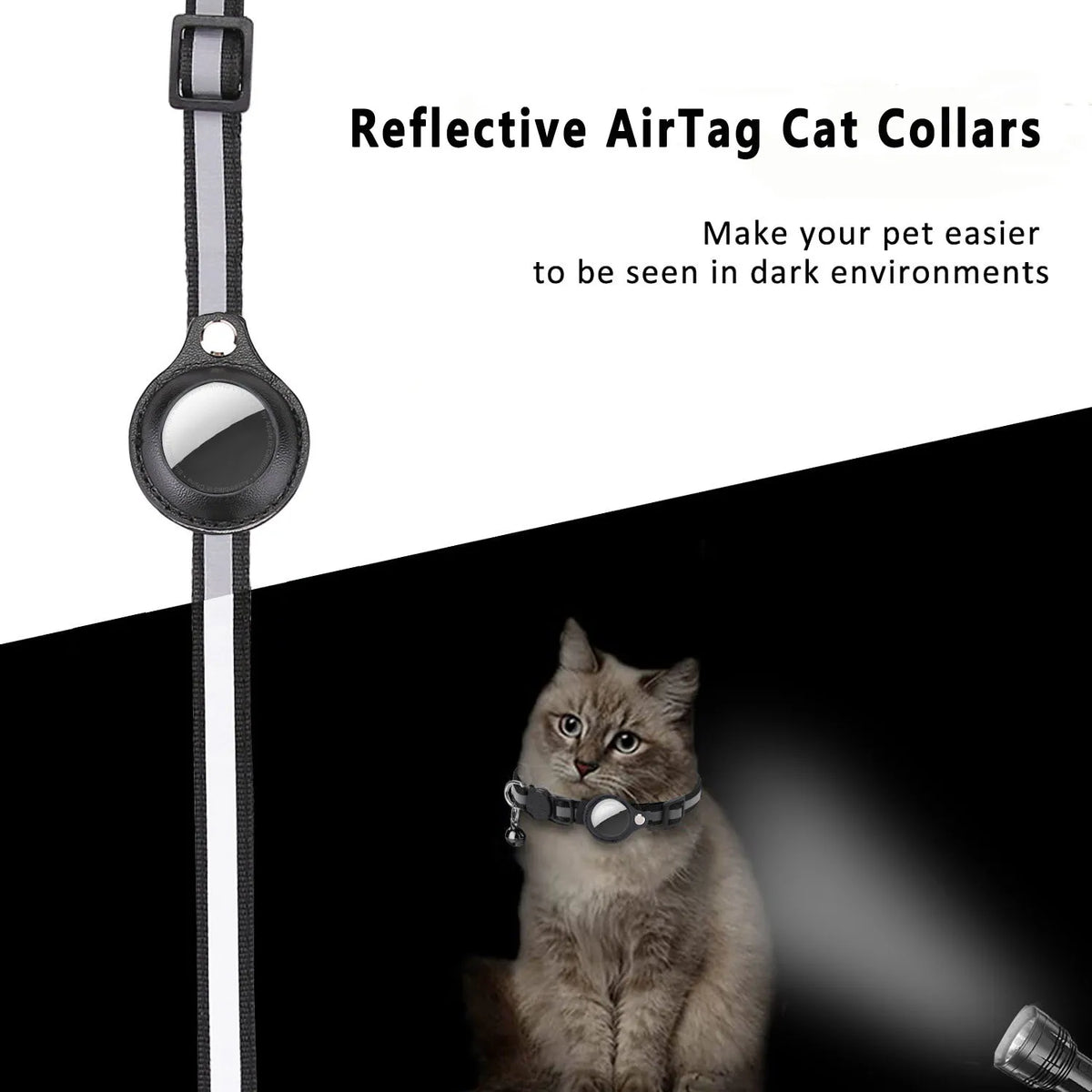 COLLAR PARA GATOS CON SOPORTE PARA LOCALIZADOR