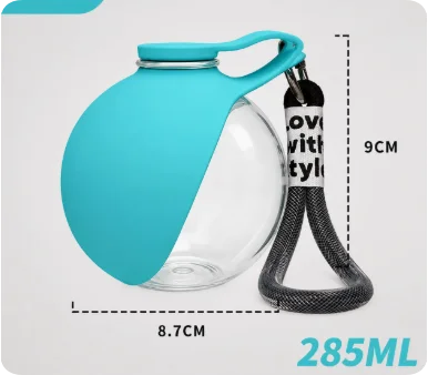 BOTELLA DE AGUA PORTATIL CON CUENCO DE SILICONA