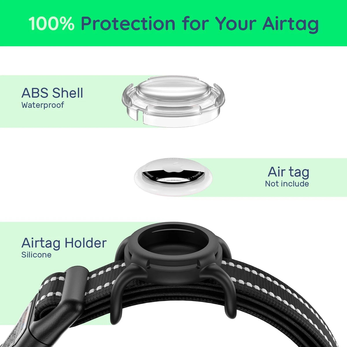 COLLAR PARA PERROS CON SOPORTE PARA LOCALIZADOR