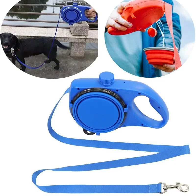 4EN1 CORREA PARA PERROS CON BEBEDERO BOTELLA Y BOLSAS